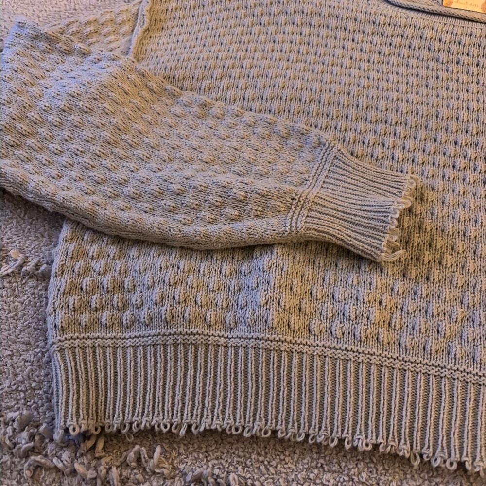 Altar'd State Textured Blue Sweater - Picture 3 of 6